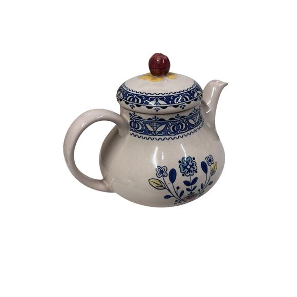 VTG. Johnson Bros Staffordshire Old Granite Ironstone Hearts and Flowers Teapot‎ - Picture 3 of 15